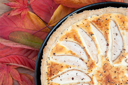 Teaser Ziegenkäse-Birnen-Tarte